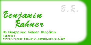 benjamin rahner business card
